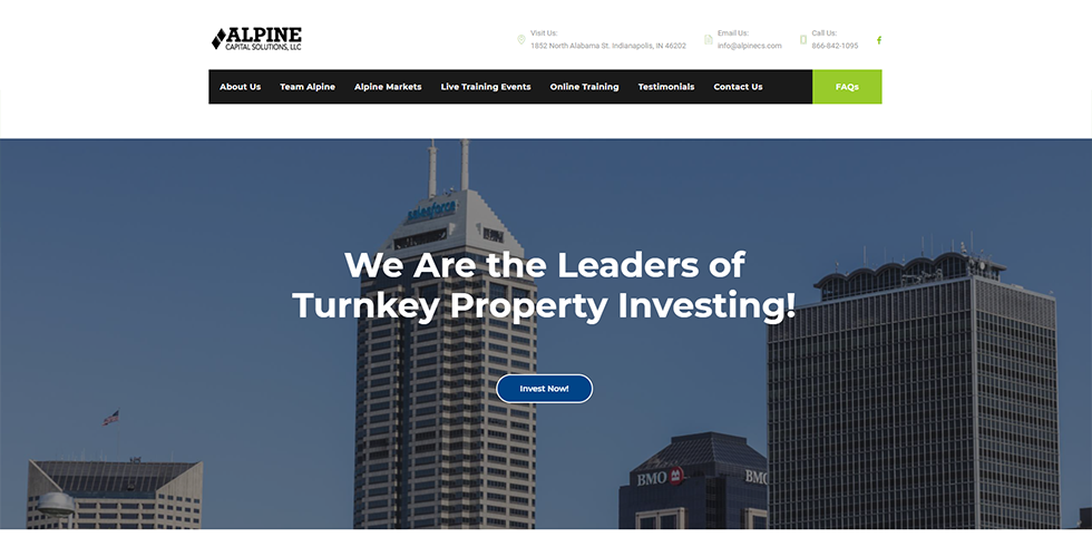 Alpine Capital Solutions, LLC. website screenshot