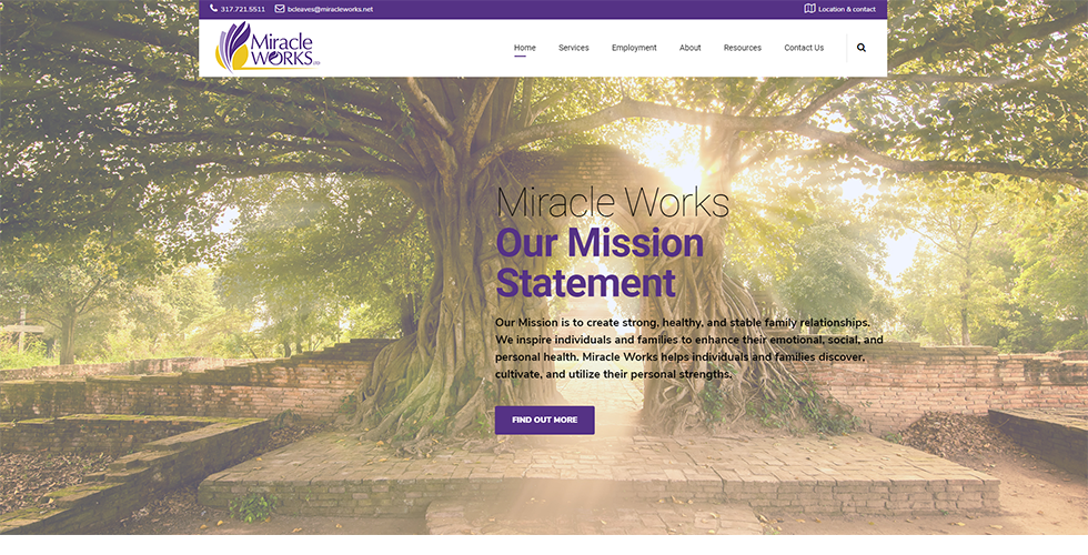 Miracle Works, LTD. website screenshot