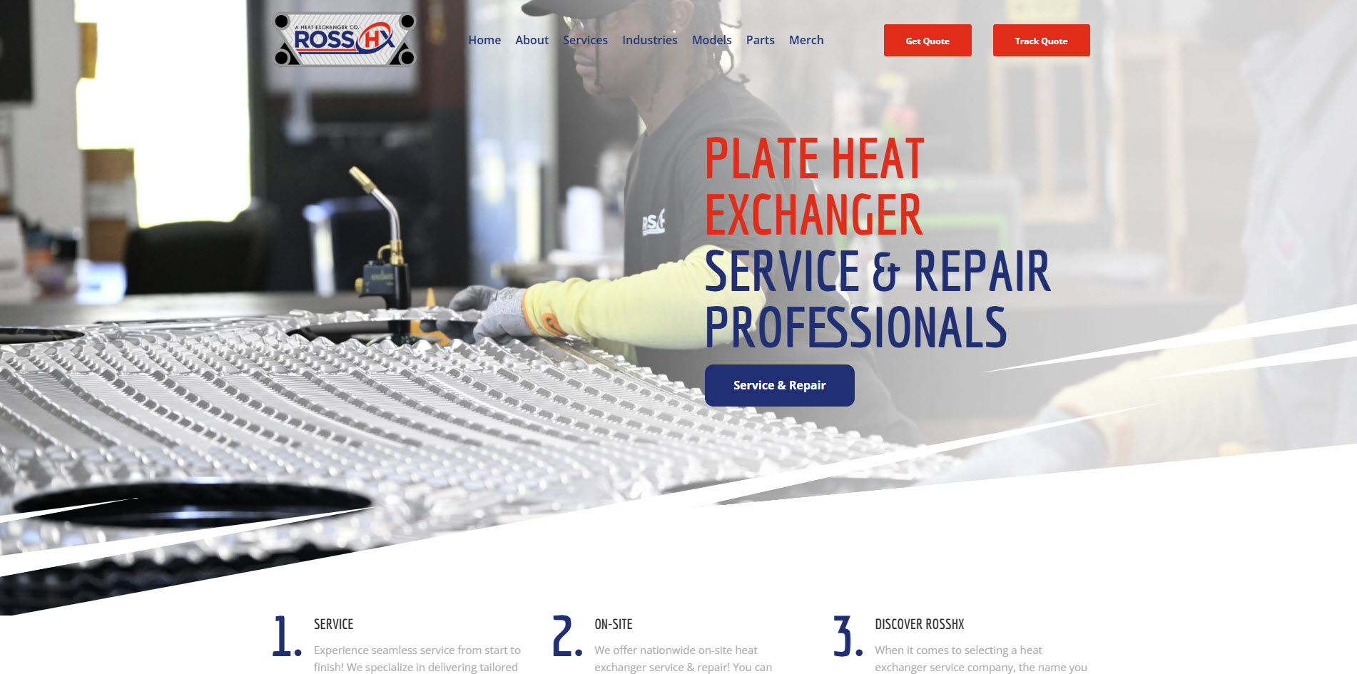 RossHX website screenshot