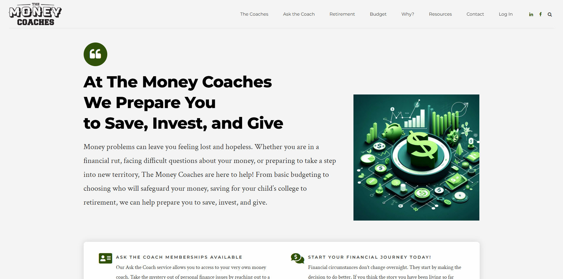 The Money Coaches website screenshot