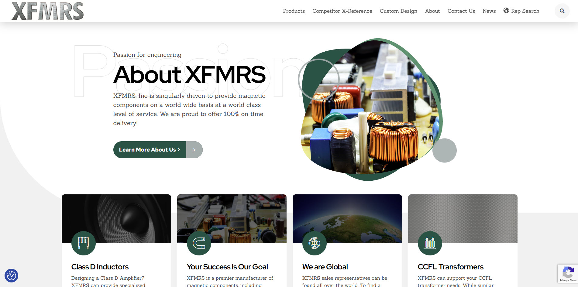 XFMRS website screenshot